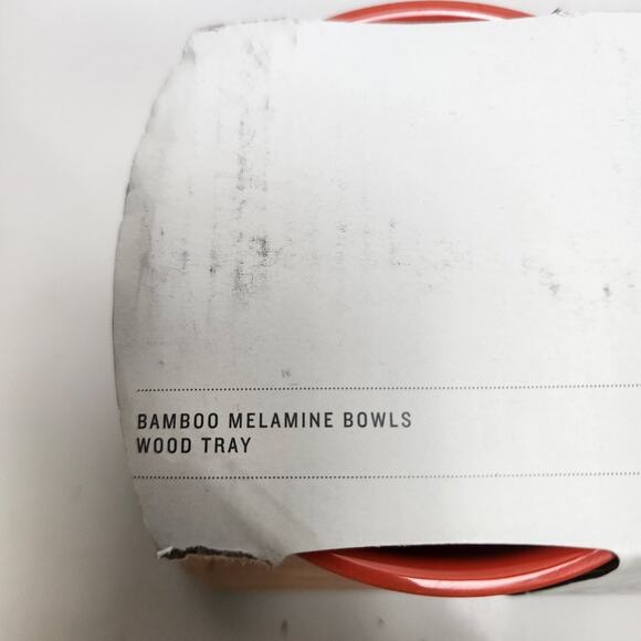 Hearth & Hand with Magnolia 4-Pack Mini Striped Plaid Dip Bowls on Bamboo Tray - Picture 4 of 6